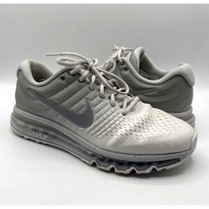 NIKE Air Max 2017 Shoes Men's Size 10.5 Pure Platinum Running Sneaker 849560-009